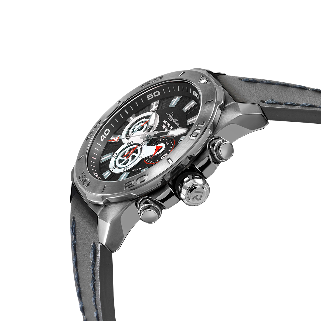 Rhythm Men Contemporary RTWSE1702L04 – Solar Time™