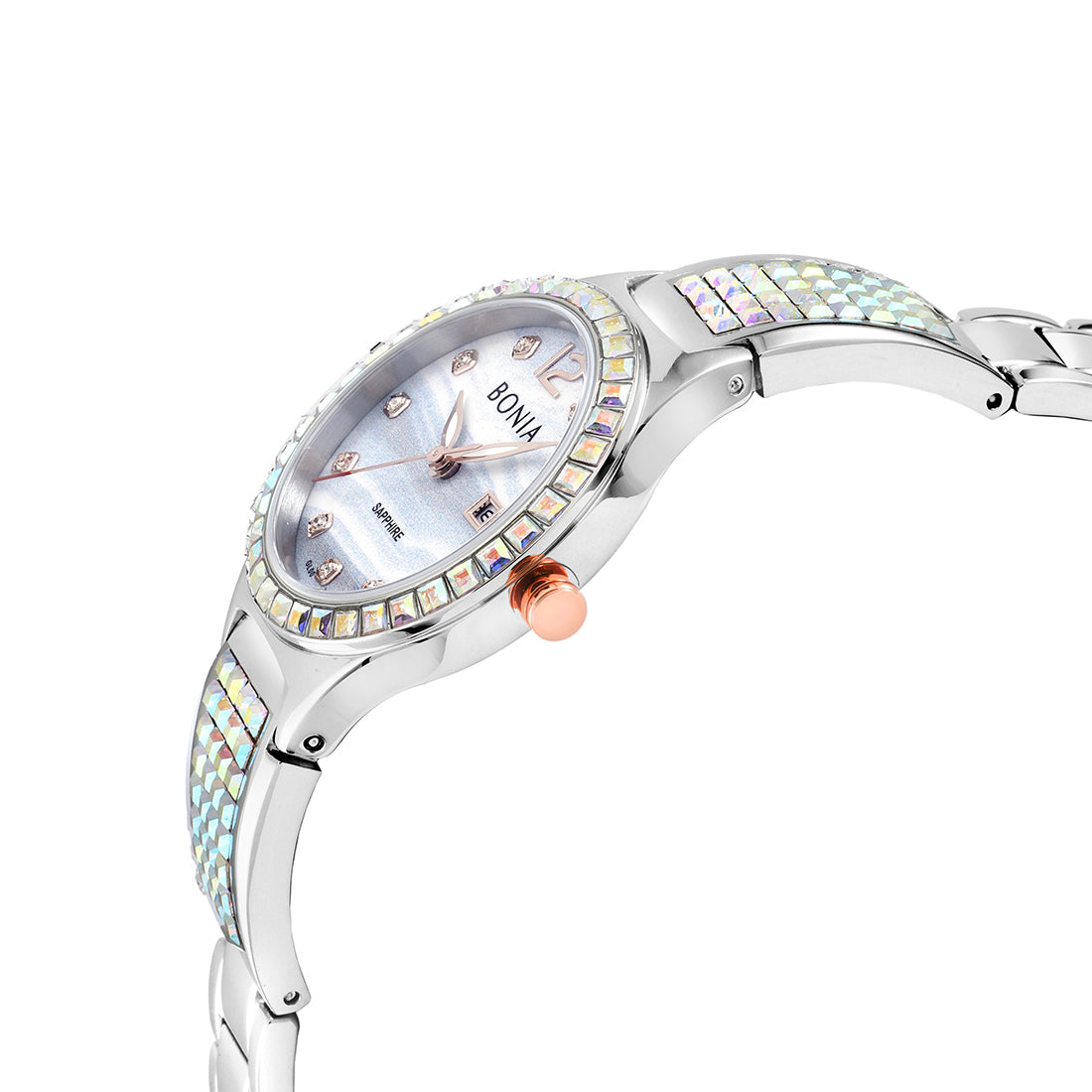 Bonia sapphire 2025 crystal ladies watch