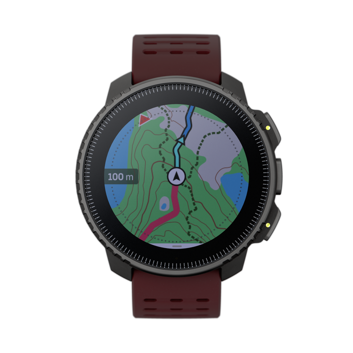Suunto Vertical Black Ruby - Large Screen Adventure Watch For Outdoor Expeditions And Training