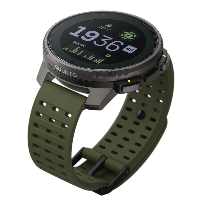 Suunto Vertical Titanium Solar Forest - Large Screen Adventure Watch For Outdoor Expeditions With Solar Charging
