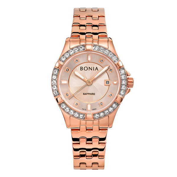 Bonia watch 2025 rose gold