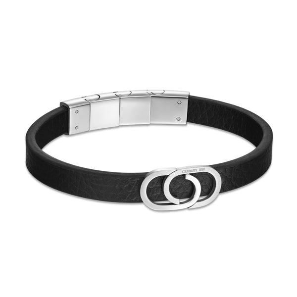Cerruti 1881 Bruno Leather Bracelet - Black CJCIAGB0013901