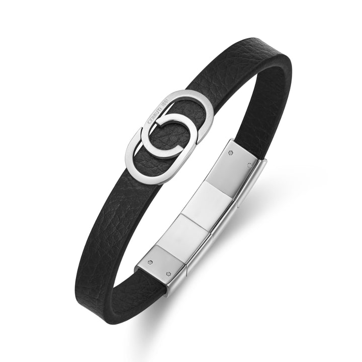 Cerruti 1881 Bruno Leather Bracelet - Black CJCIAGB0013901
