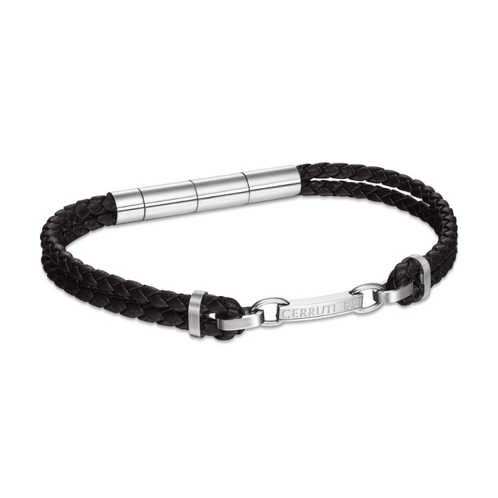 Cerruti 1881 Sandro Leather Bracelet - Black CJCIAGB0014303