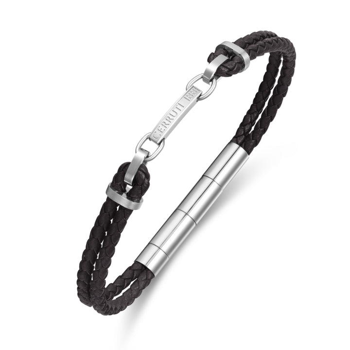 Cerruti 1881 Sandro Leather Bracelet - Black CJCIAGB0014303