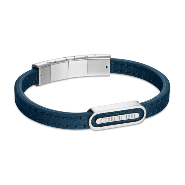 Cerruti 1881 Ettore Leather Bracelet - Blue CJCIAGB0014402