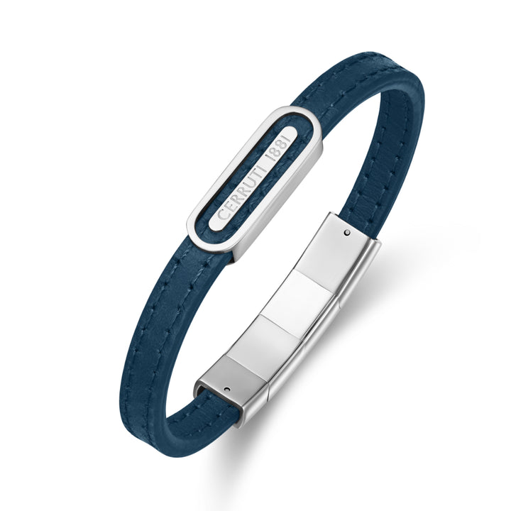 Cerruti 1881 Ettore Leather Bracelet - Blue CJCIAGB0014402