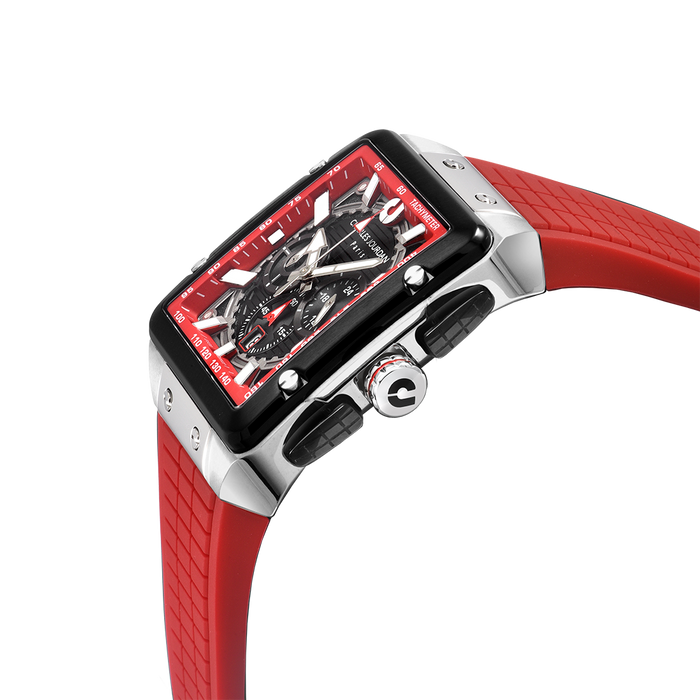 D-ZINER DZ Series Men’s Watch – Silver Case with Black-Red Dial & Strap, 44 mm, 30 m Water Resistant CASIO D-ZINER DZ Series Men’s Watch – Silver Case with Black-Red Dial & Strap, 44 mm, 30 m Water Resistant CASIO