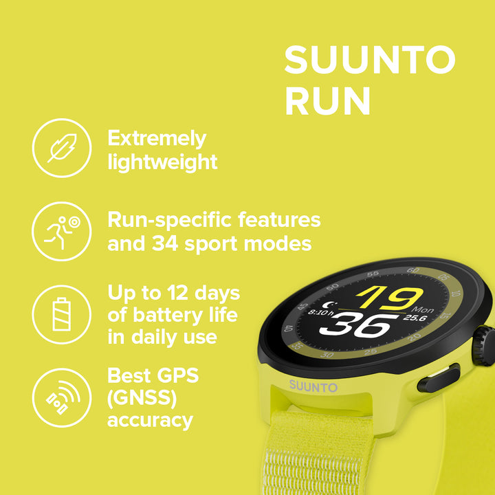 Suunto Run Lime with Silicone Strap SUSS051274000