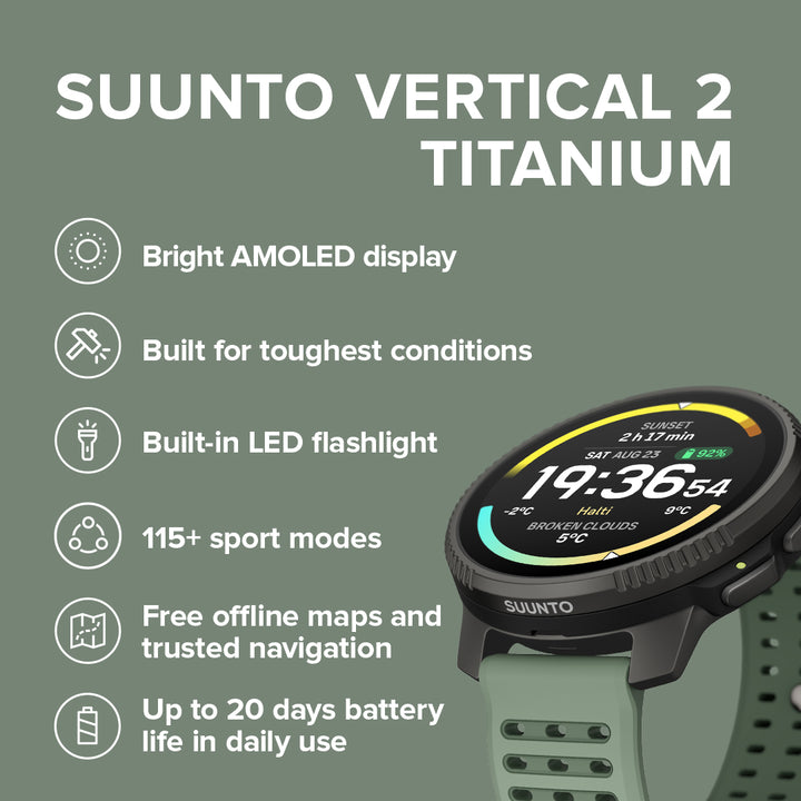 Suunto Verticle 2 Titanium Sage SUSS051209000