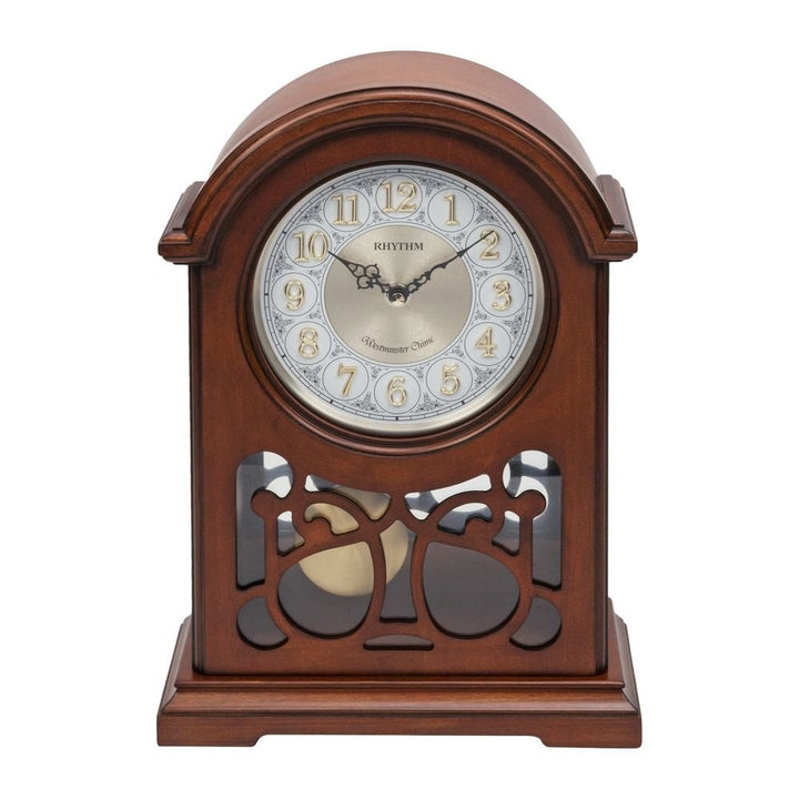Rhythm Table Clock Wooden Westminster Chime  RTCRJ754NR06