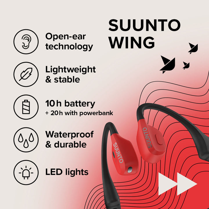 Suunto Wing Ear Headphones - Red