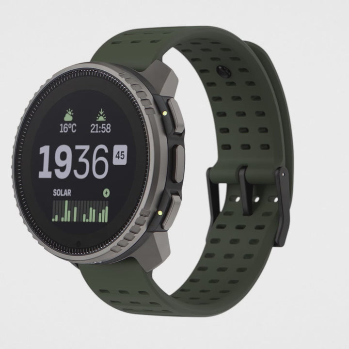 Suunto Vertical Titanium Solar Forest - Large Screen Adventure Watch For Outdoor Expeditions With Solar Charging