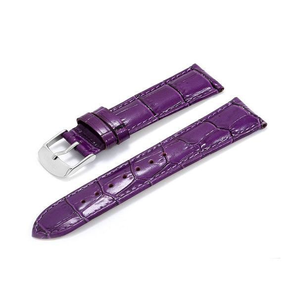 Leather Strap Bonia Croco Design Purple