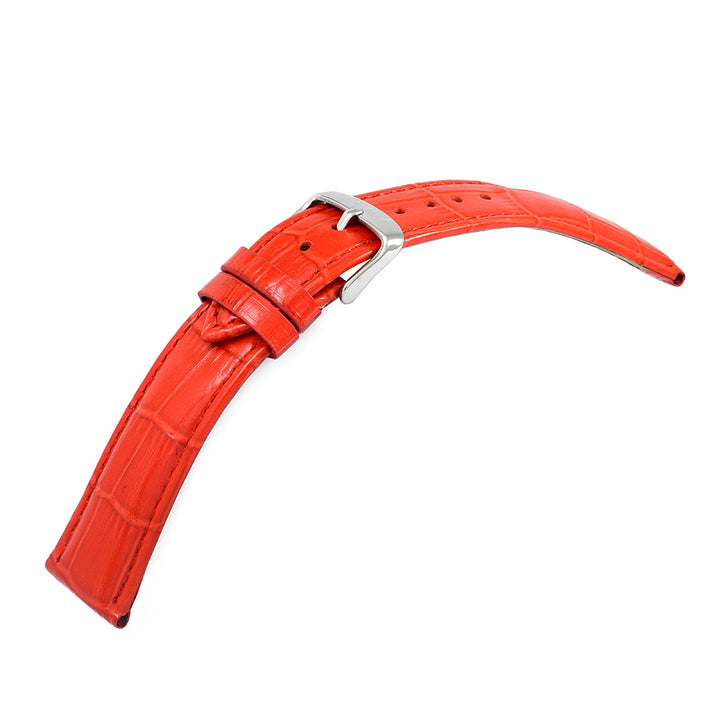 Leather Strap Bonia Croco Design Red