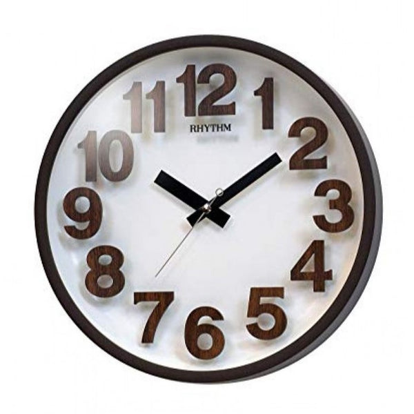 Rhythm Wall Clock 3D Numerals RTCMG480NR06