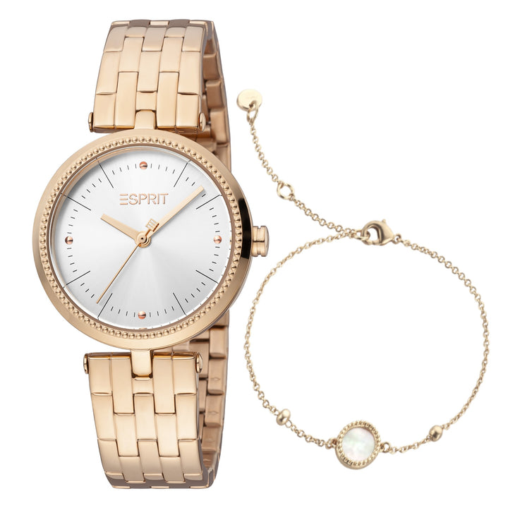 Esprit Nova Gold Women Watch & Jewellery Set ES1L296M0105