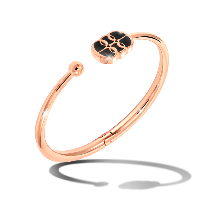 Bonia BNB10734 Rose Gold Logo Bangle