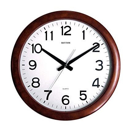 Rhythm Wall Clock Wooden Silent Silky Move RTCMG919NR06