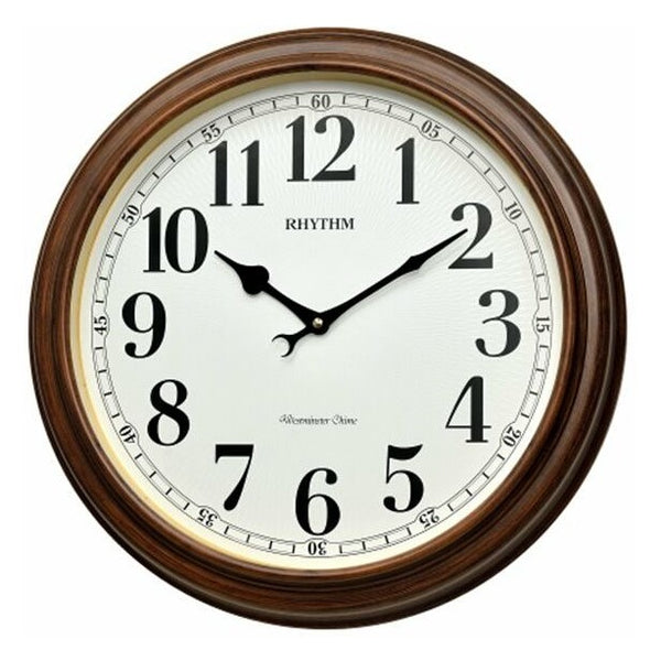Rhythm Wall Clock Wooden Westminster Chime RTCMH760NR06 – Solar Time™