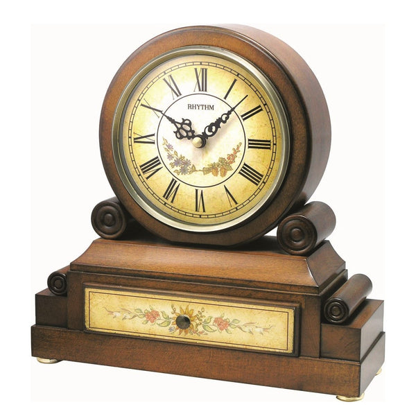 Rhythm Table Clock Wooden Westminster Chime RTCRH136NR06