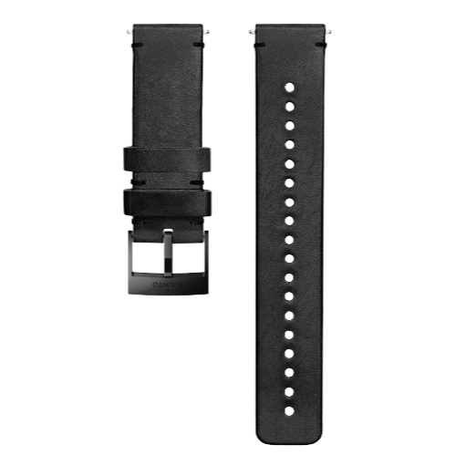 Suunto 24mm Urban 2 Leather Strap - Black Black (M size)