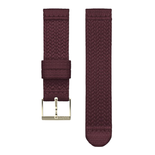 Suunto 20mm Athletic 5 Braided Textile Strap - Burgundy Gold (S size)