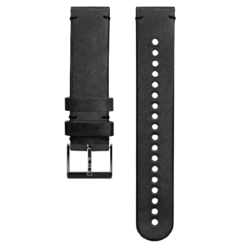 Suunto 20mm Urban 2 Leather Strap - Black Black (M size)