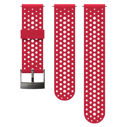 Suunto 24mm Athletic 1 Silicone Strap - Red Grey (S+M size)