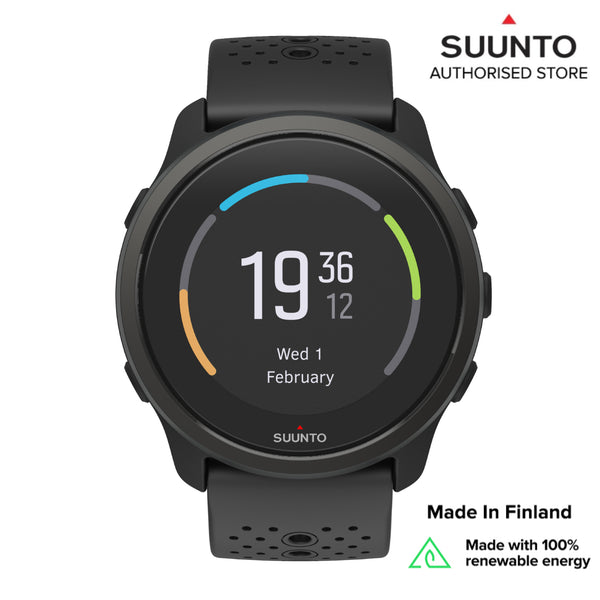 Suunto 5 Peak All Black - Lightweight multisport watch for training, exploring and wellbeing-Made in Finland with 100% renewable energy