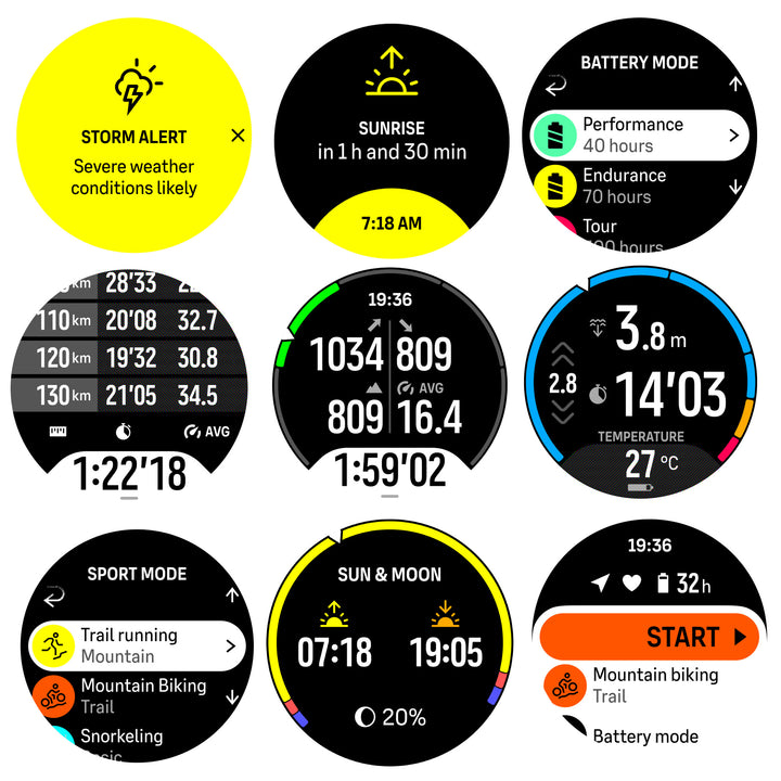 Suunto 9 Peak Pro All Black - Extremely thin and tough GPS multisport watch with superior battery life