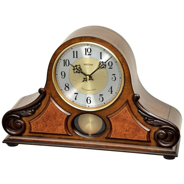 Rhythm Table Clock Wooden Westminster Chime RTCRJ742BR06
