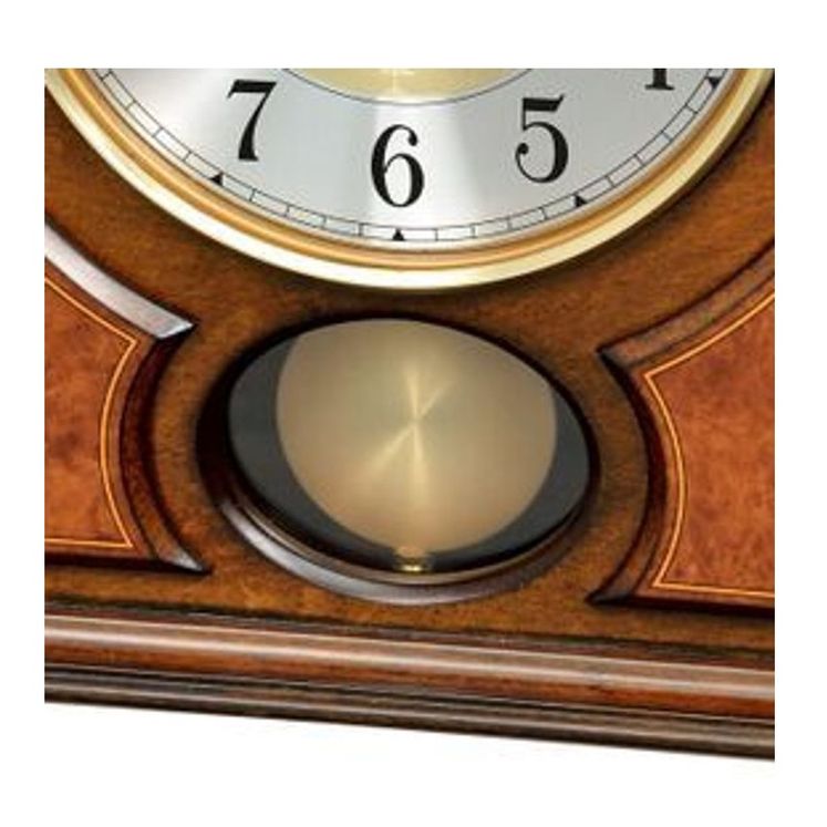 Rhythm Table Clock Wooden Westminster Chime RTCRJ742BR06 Solar Time™