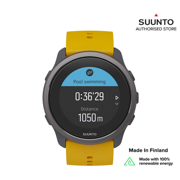 Suunto 5 Peak Ochre - Lightweight multisport watch for training, exploring and wellbeing-Made in Finland with 100% renewable energy