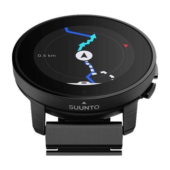 Suunto 9 Peak Full Titanium Black - Ultra thin and tough GPS watch with a titanium bracelet (2 Straps Set) - Made in Finland